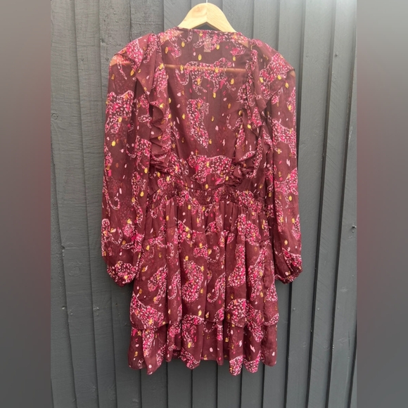 knee length dress red floral - Picture 6 of 6